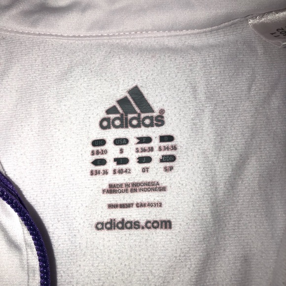 Adidas zip up jacket size small purple and white - Picture 4 of 4